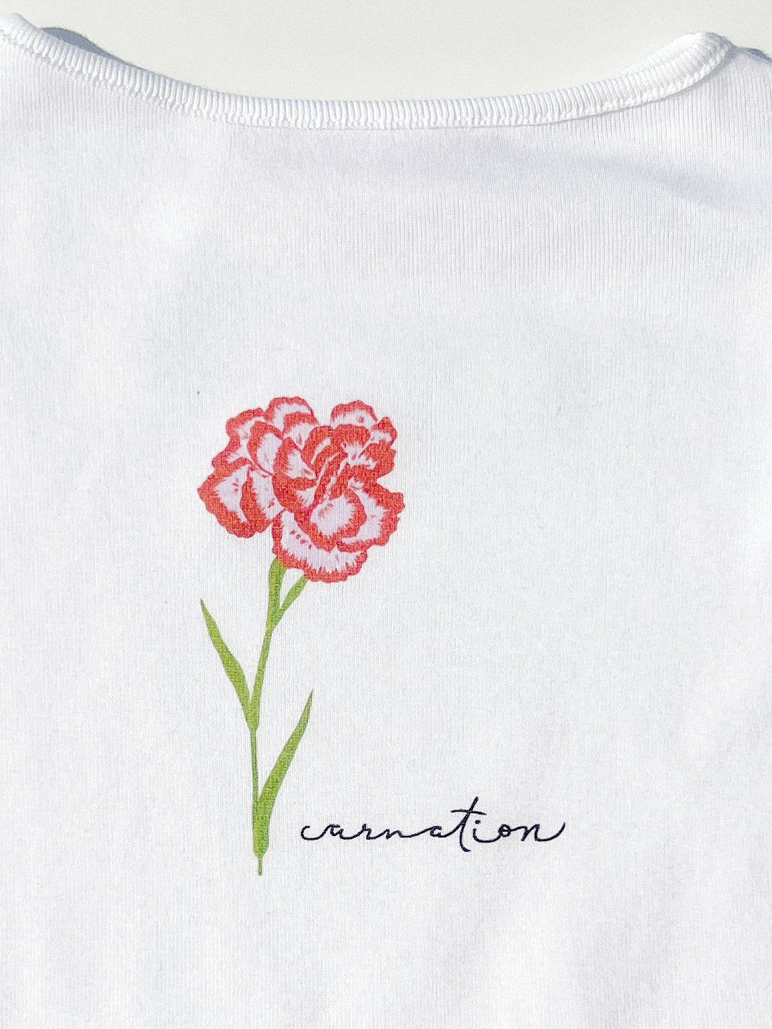 Alex Flower Tee - January Carnation sold by Lisa Says Gah