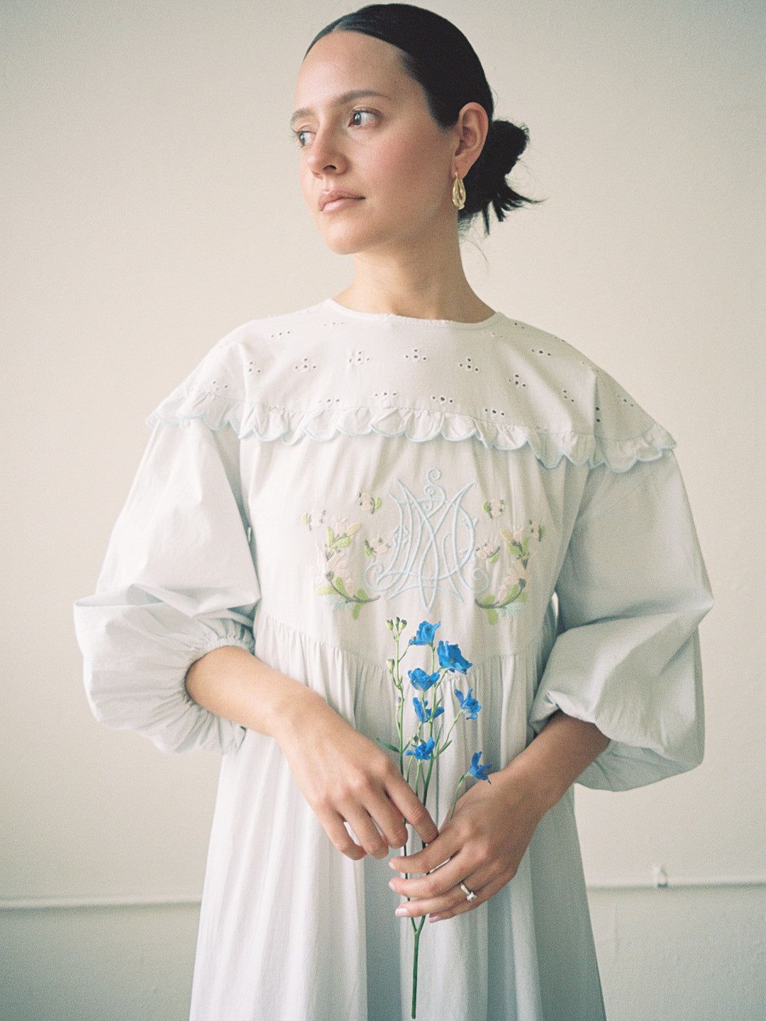 Miriam Broderie Midi - Blue sold by Lisa Says Gah product image thumbnail 2