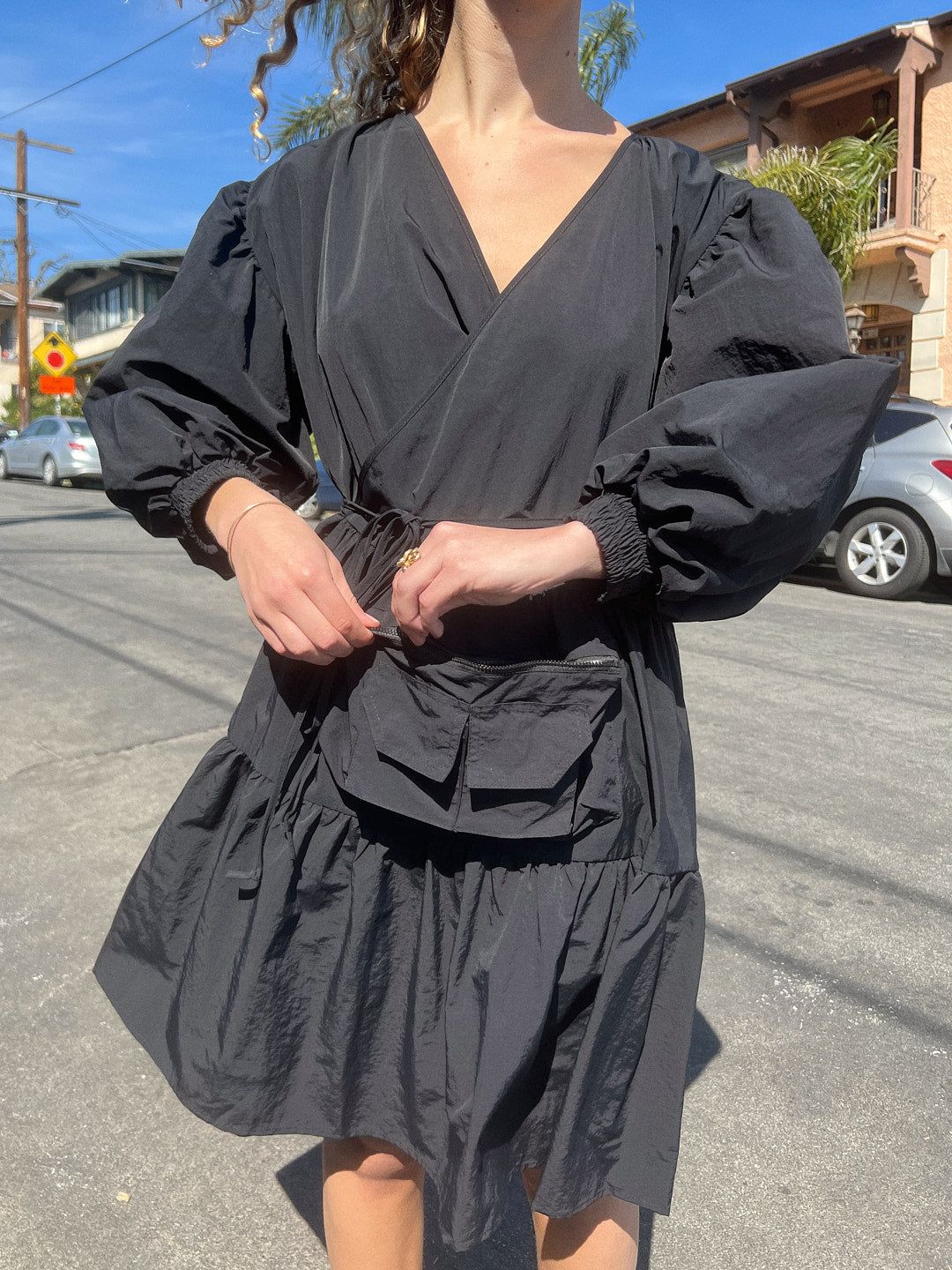 Utility Wrap Dress - Black sold by Lisa Says Gah