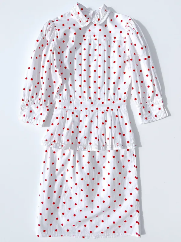 Rilke Dress - White Polka Dot sold by Lisa Says Gah