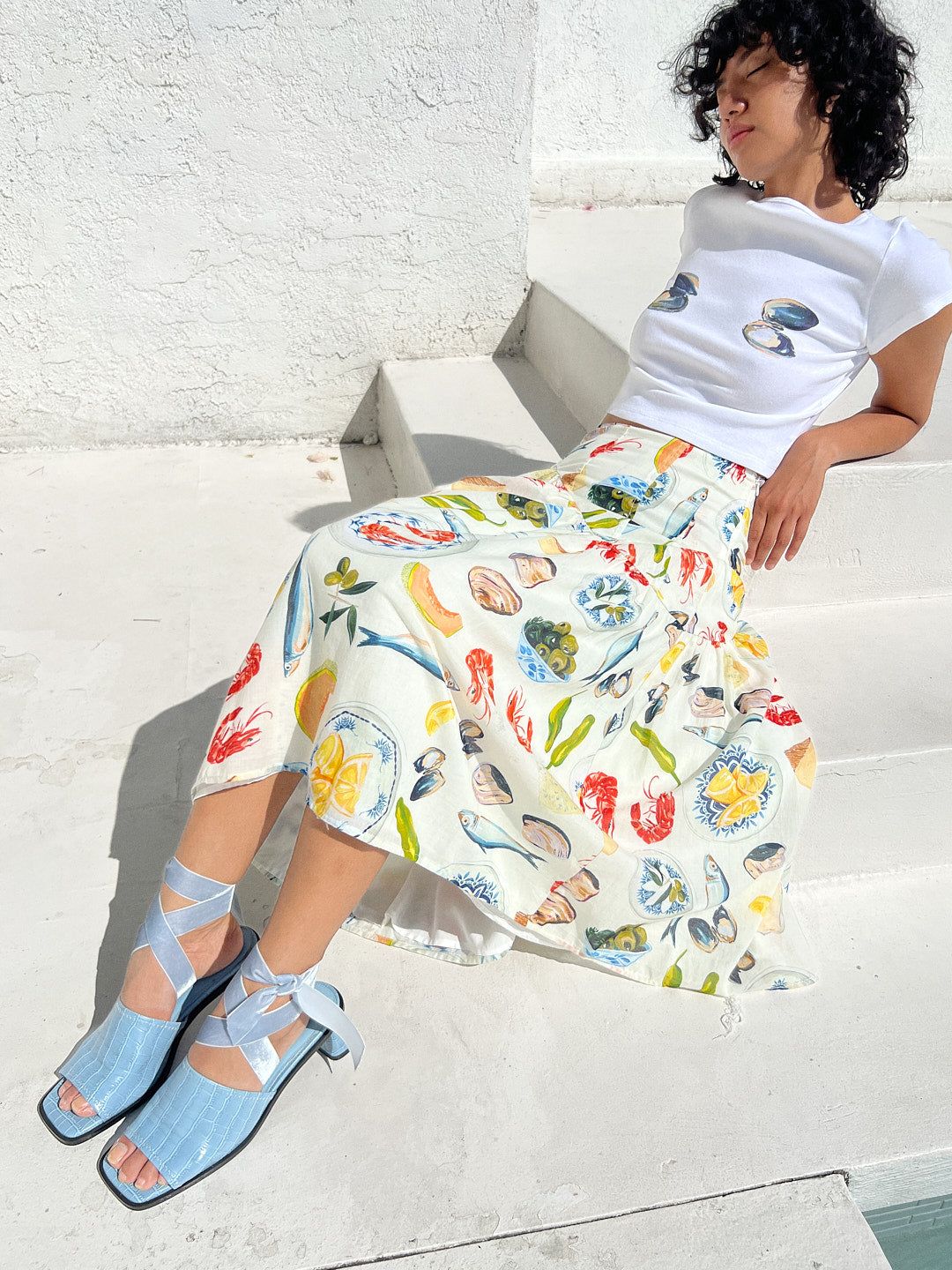 Maeve Midi Skirt - Tapas Ivory sold by Lisa Says Gah