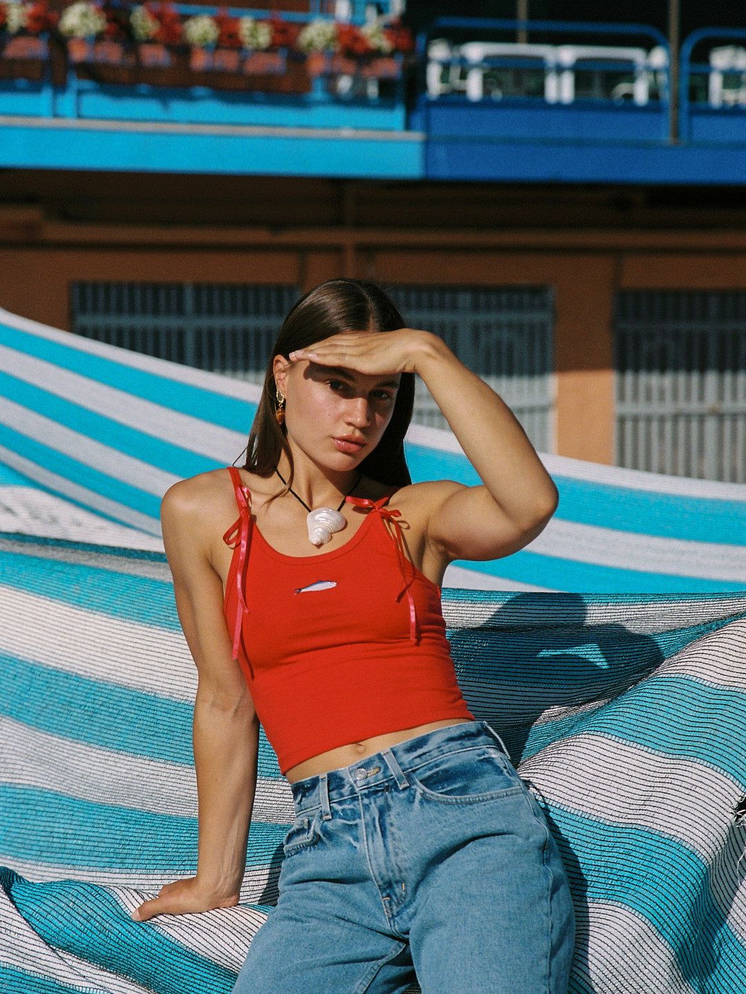 Crop Tank - Cherry/Sardine sold by Lisa Says Gah product image thumbnail 9