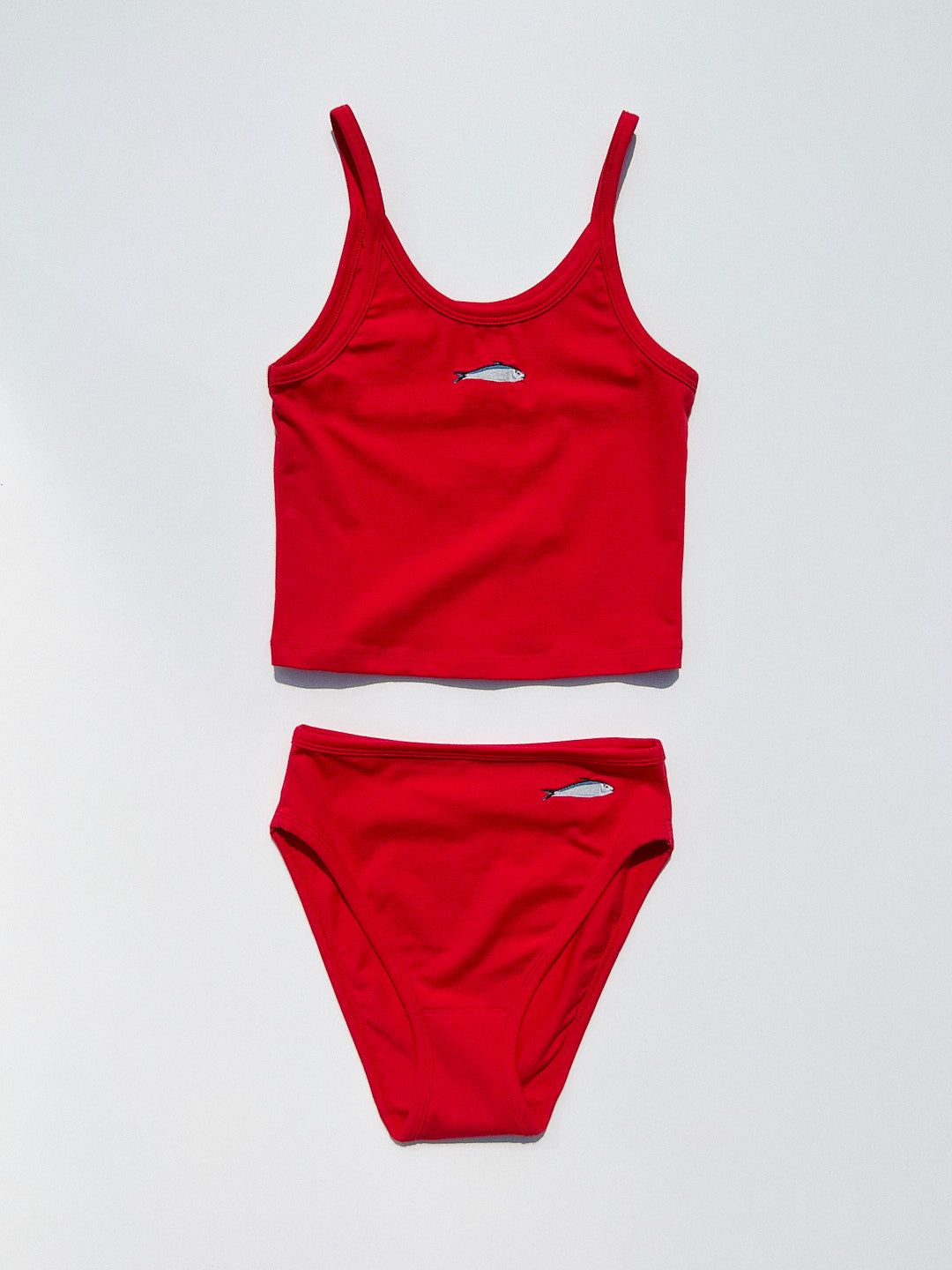 Crop Tank - Cherry/Sardine sold by Lisa Says Gah product image thumbnail 10