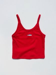 Crop Tank - Cherry/Sardine sold by Lisa Says Gah