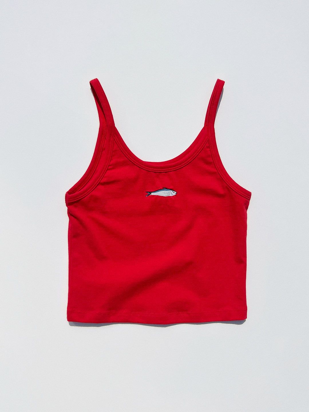 Crop Tank - Cherry/Sardine sold by Lisa Says Gah product image thumbnail 2