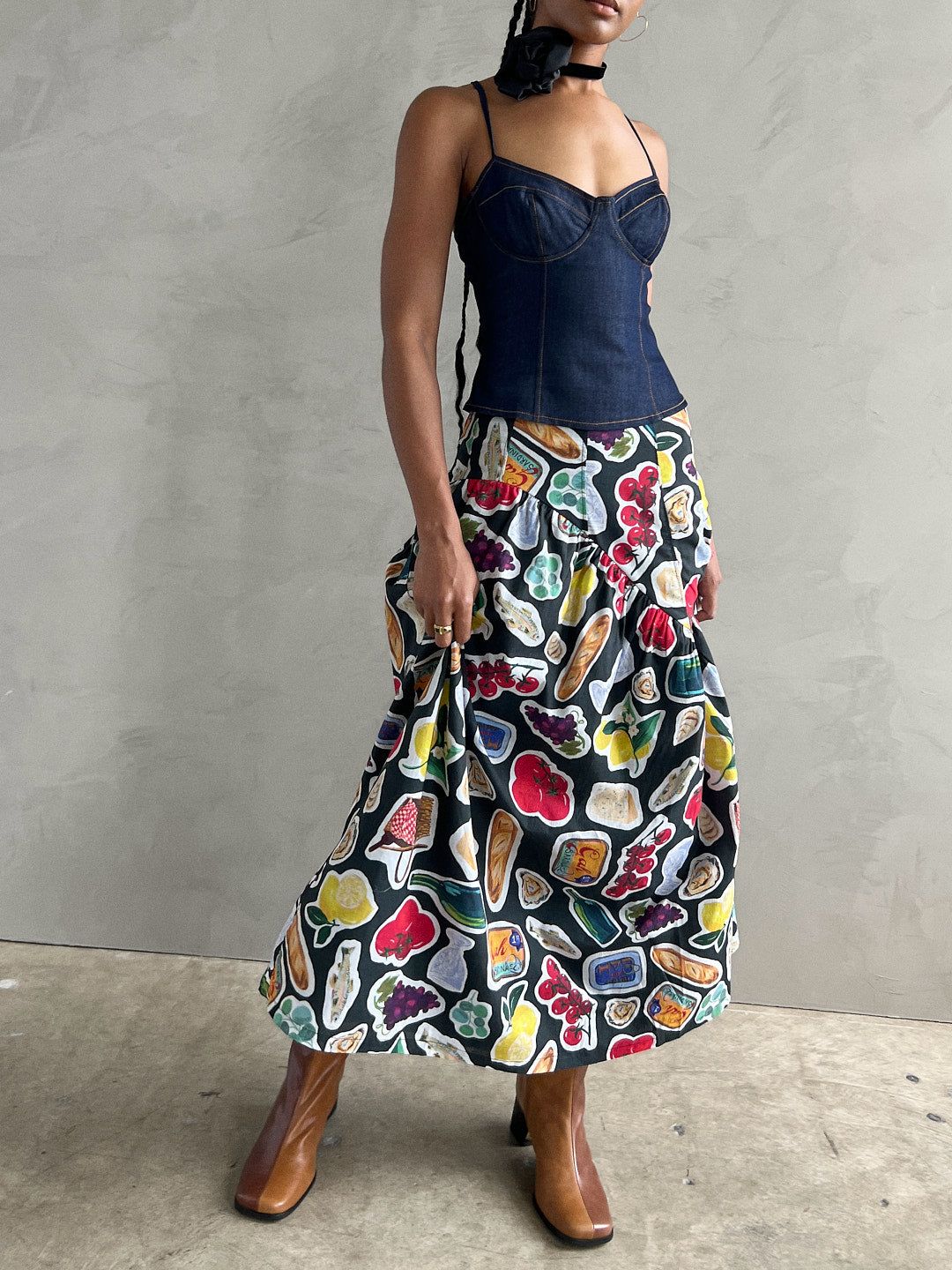 Maeve Midi Skirt - Italian Summer Black sold by Lisa Says Gah product image thumbnail 4