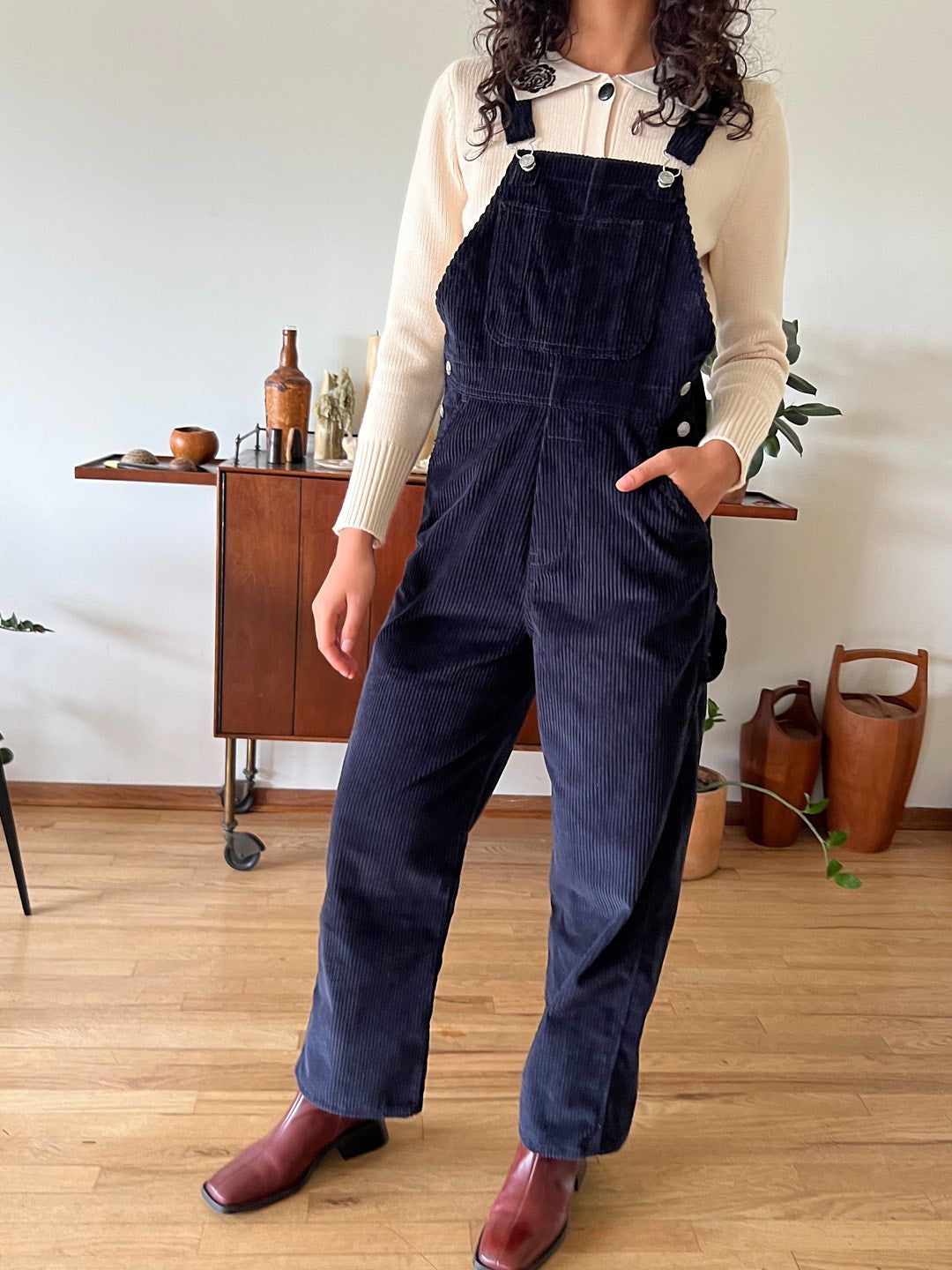 Lucy Overall - Navy Corduroy sold by Lisa Says Gah product image thumbnail 5