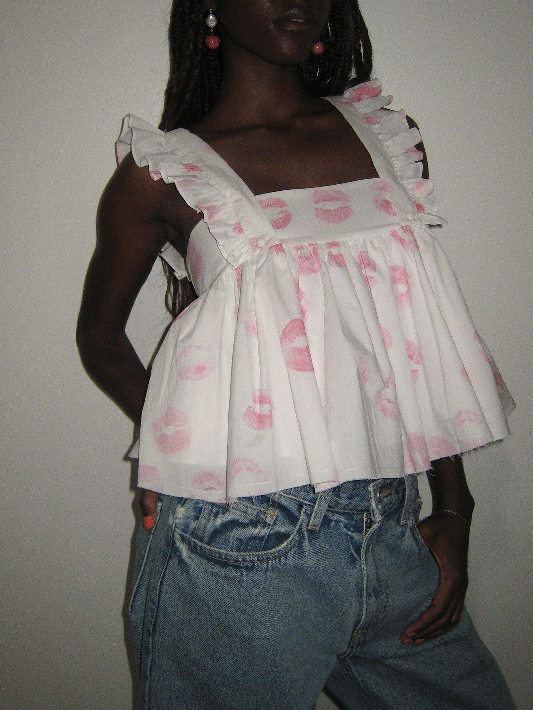 The Ruffle Apron Top - Kiss sold by Lisa Says Gah product image thumbnail 2