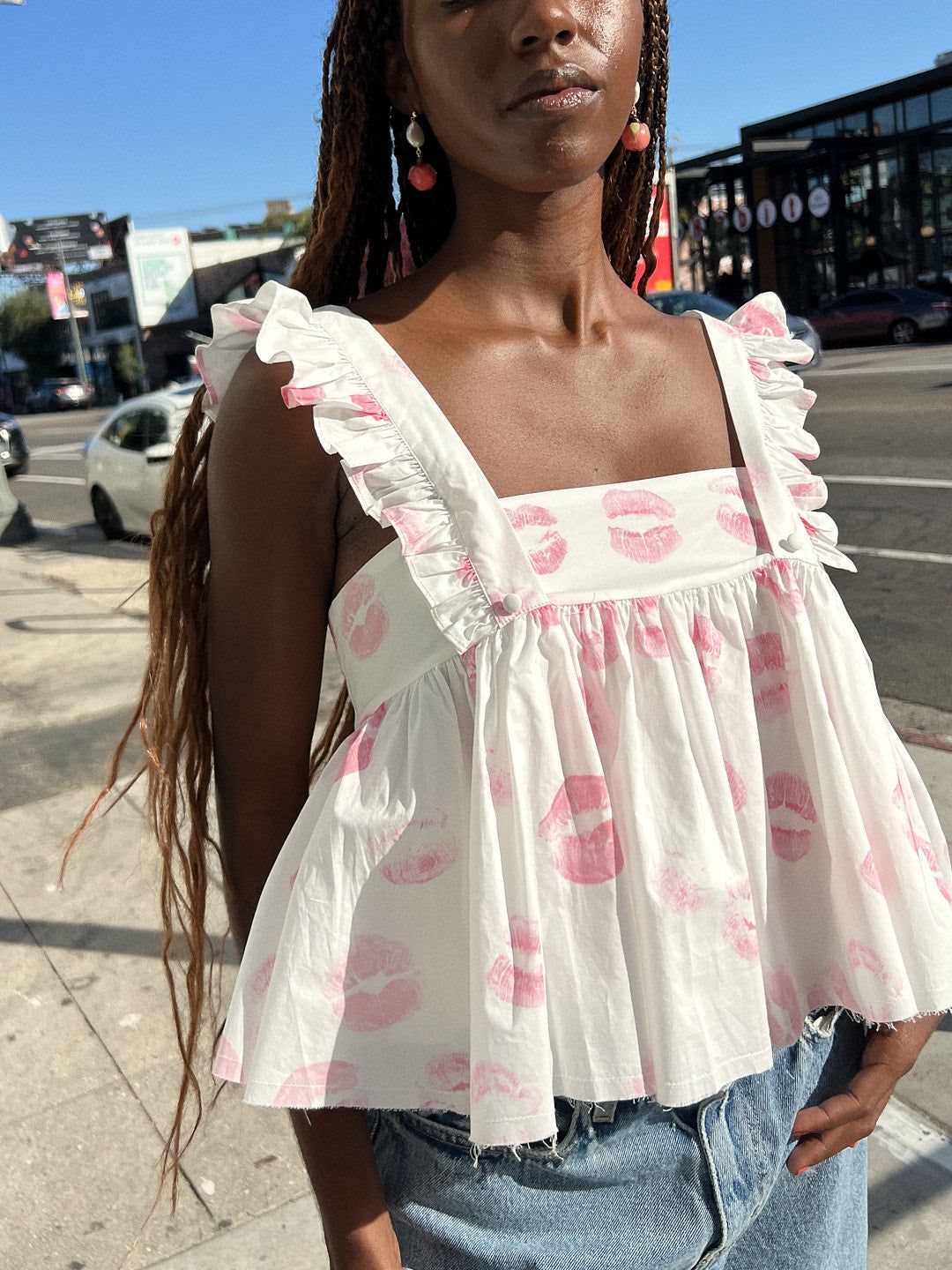 The Ruffle Apron Top - Kiss sold by Lisa Says Gah product image thumbnail 5