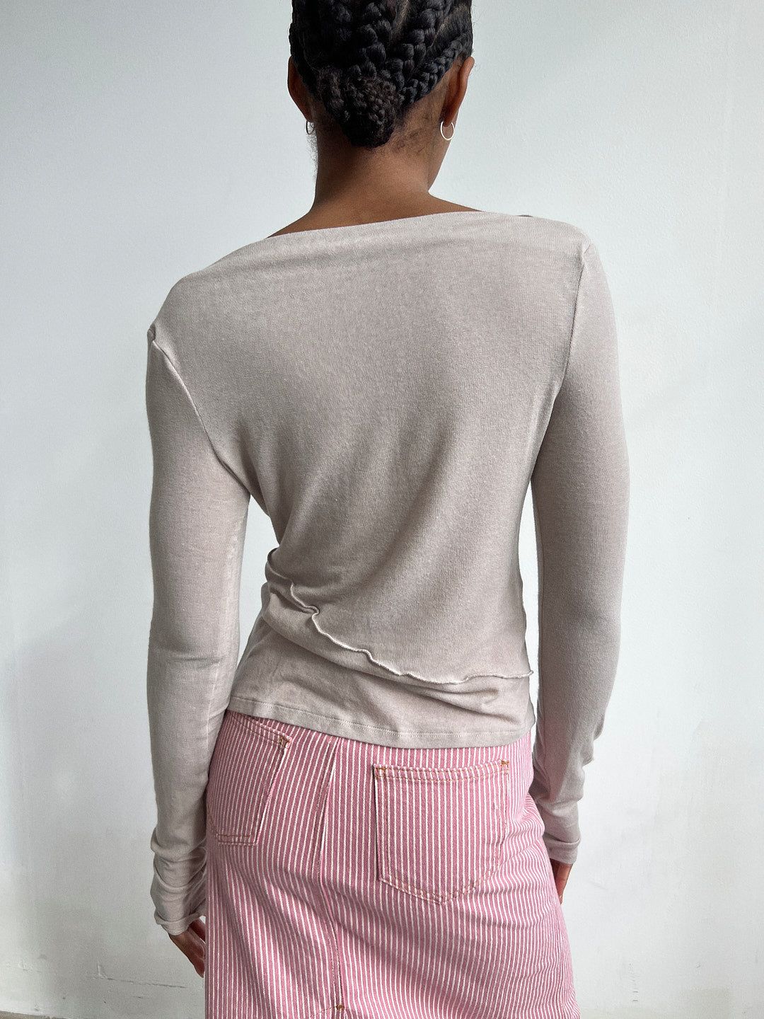 Drew Top - Fog sold by Lisa Says Gah product image thumbnail 5