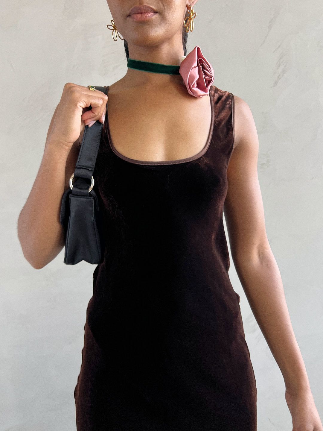 Sienna Dress - Brown Velvet sold by Lisa Says Gah product image thumbnail 3