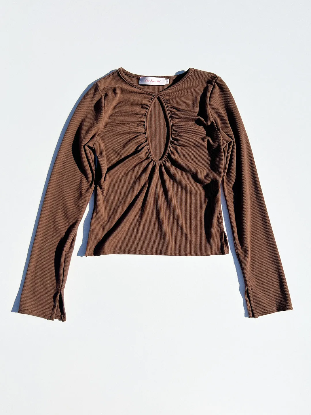 Nora Keyhole Top - Chocolate sold by Lisa Says Gah product image thumbnail 2