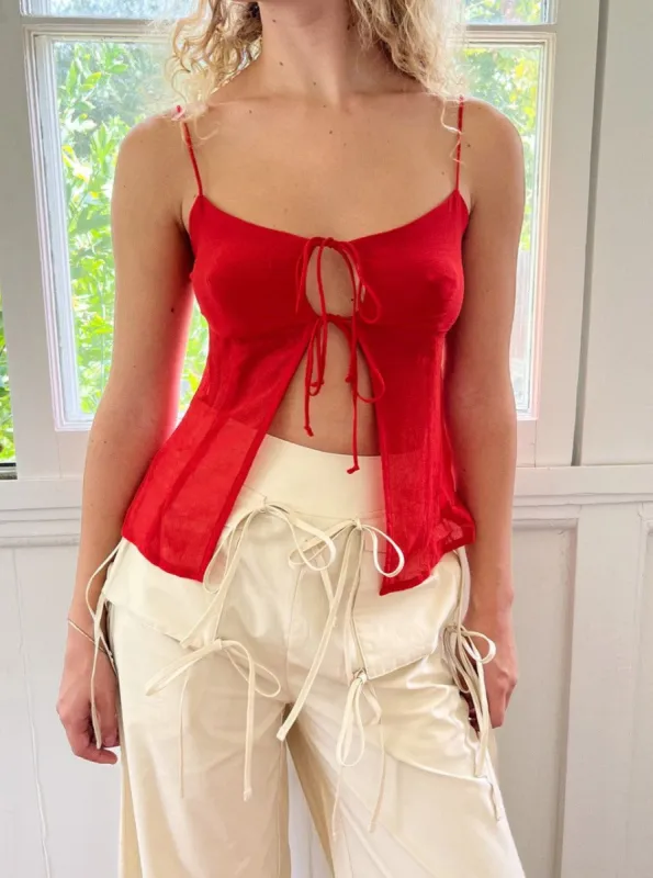 Mia Top - Tomato Red sold by Lisa Says Gah