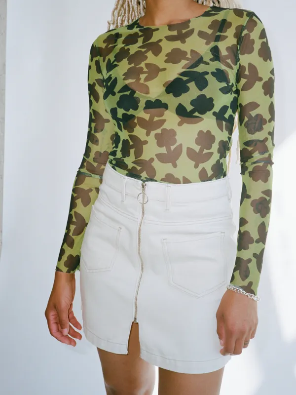 Zipped Skirt - Natural White sold by Lisa Says Gah