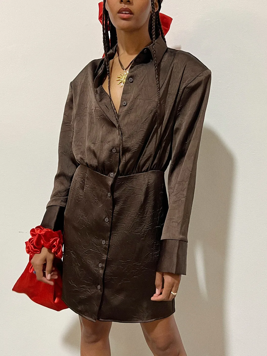 Polish Shirt Dress - Dark Oak sold by Lisa Says Gah product image thumbnail 2