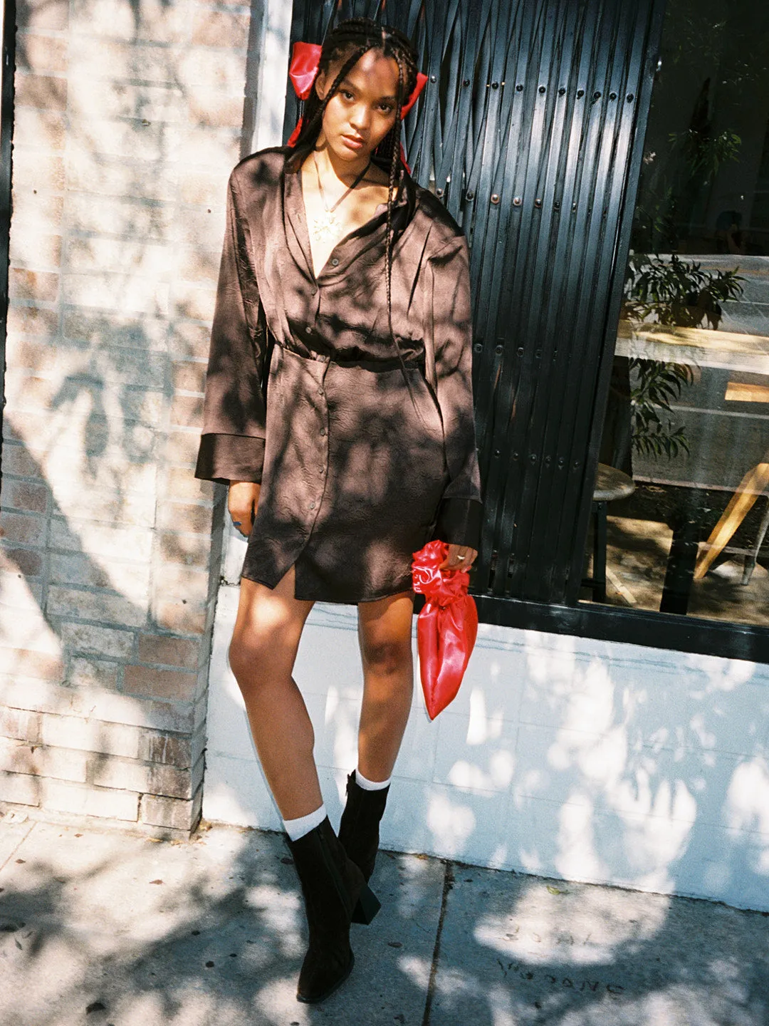 Polish Shirt Dress - Dark Oak sold by Lisa Says Gah product image thumbnail 5