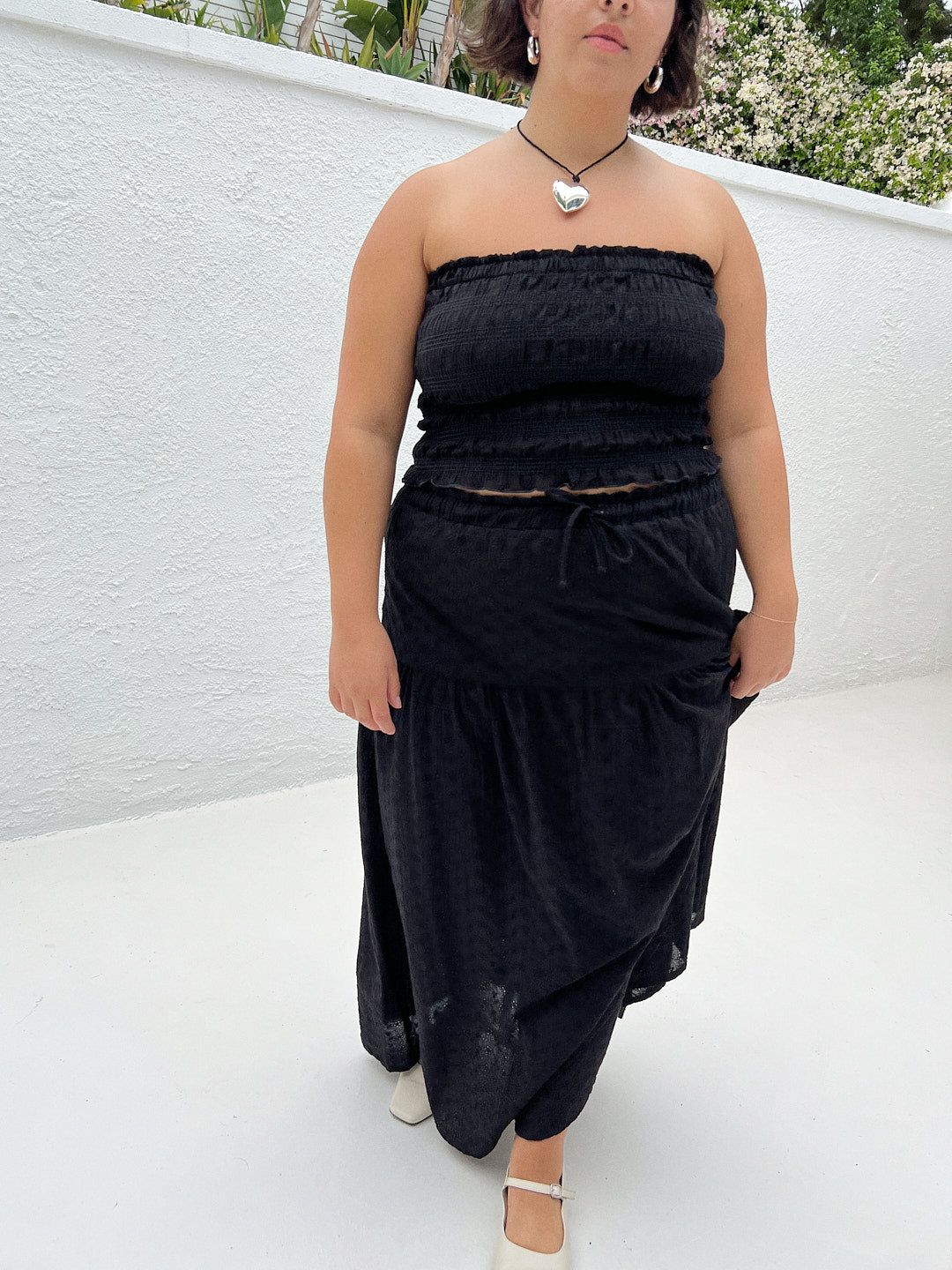 Avalon Midi Skirt - Black Eyelet sold by Lisa Says Gah product image thumbnail 5