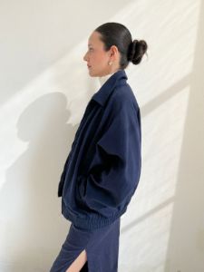 Beau Bomber Jacket - Navy sold by Lisa Says Gah