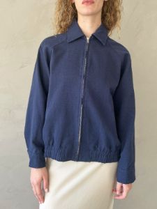 Beau Bomber Jacket - Navy sold by Lisa Says Gah