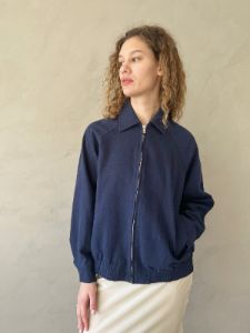 Beau Bomber Jacket - Navy sold by Lisa Says Gah
