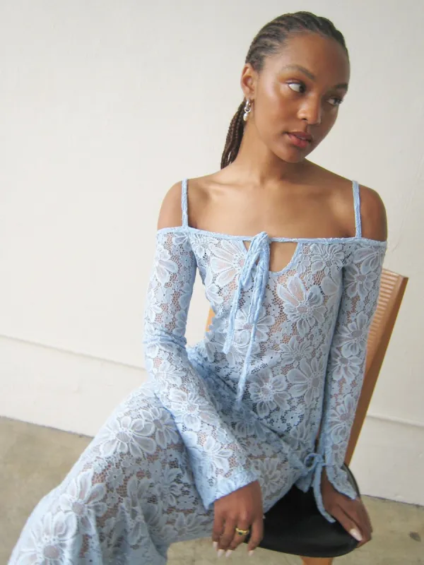 Kendra Dress - Blue Lace sold by Lisa Says Gah