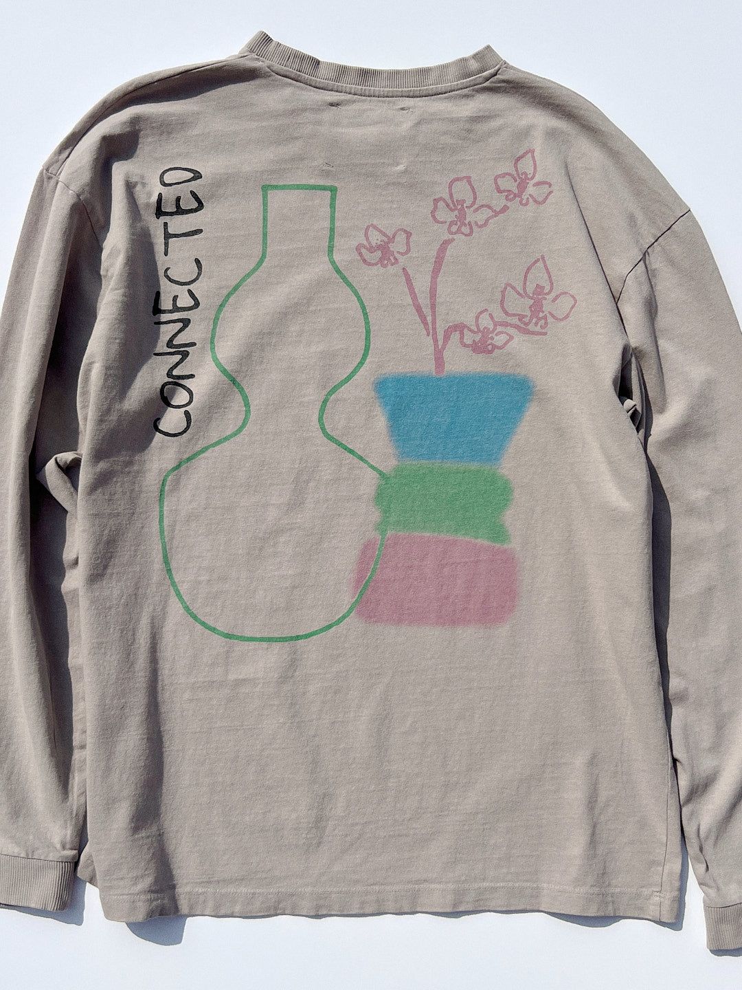 Arty Vase Long Sleeve - Off Grey sold by Lisa Says Gah