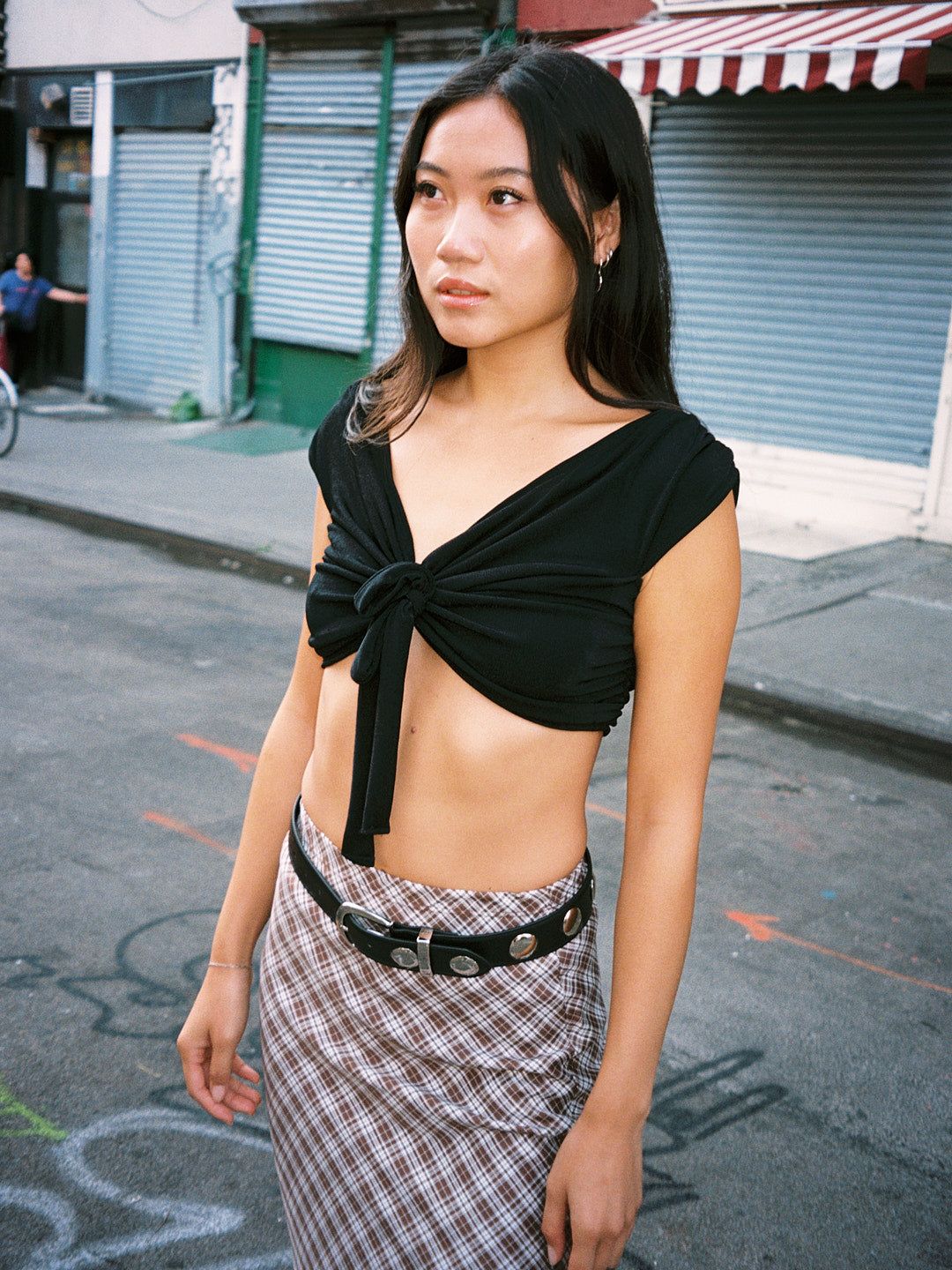 Luna Crop Top - Black Slinky sold by Lisa Says Gah product image thumbnail 4
