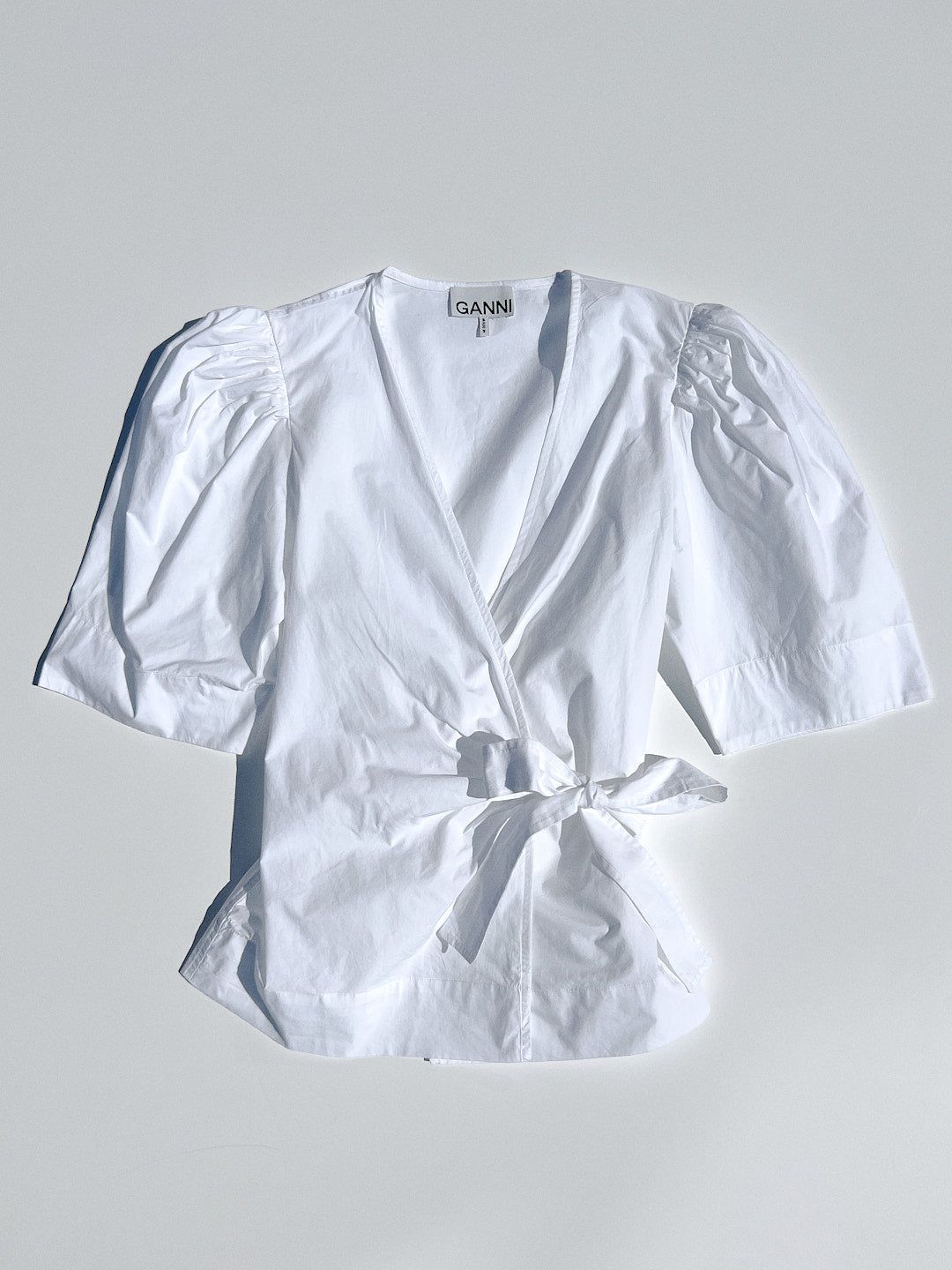 Cotton Poplin Wrap Blouse - Bright White sold by Lisa Says Gah product image thumbnail 2