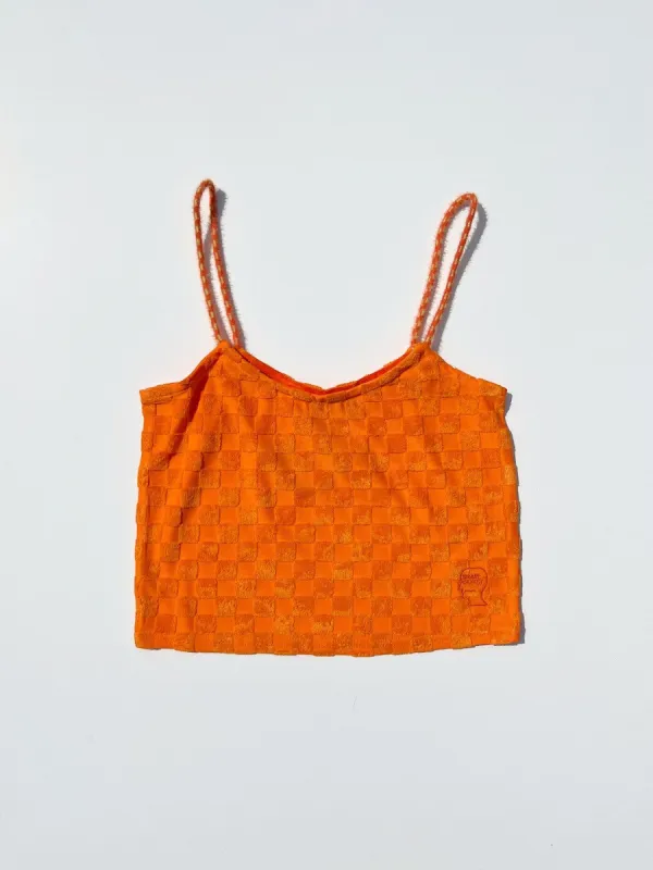 Check Burnout Cami Top - Orange sold by Lisa Says Gah