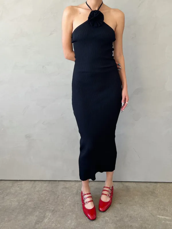 Coeur Knit Dress - Black made by Nia