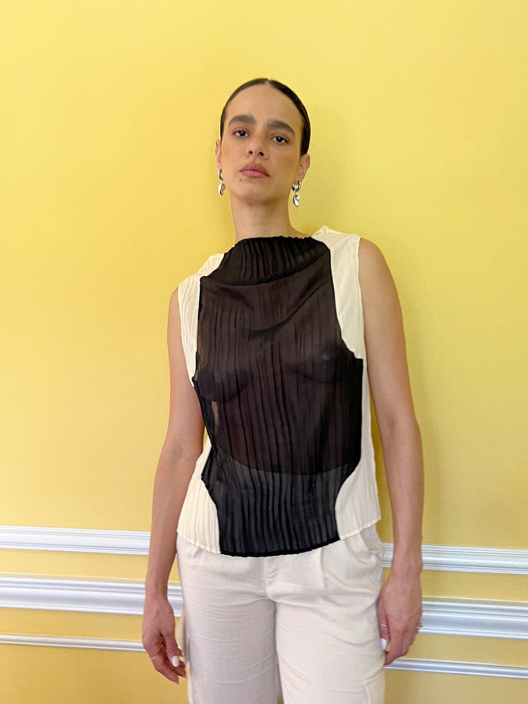 Mockneck Tank - Black/Cream sold by Lisa Says Gah product image thumbnail 4