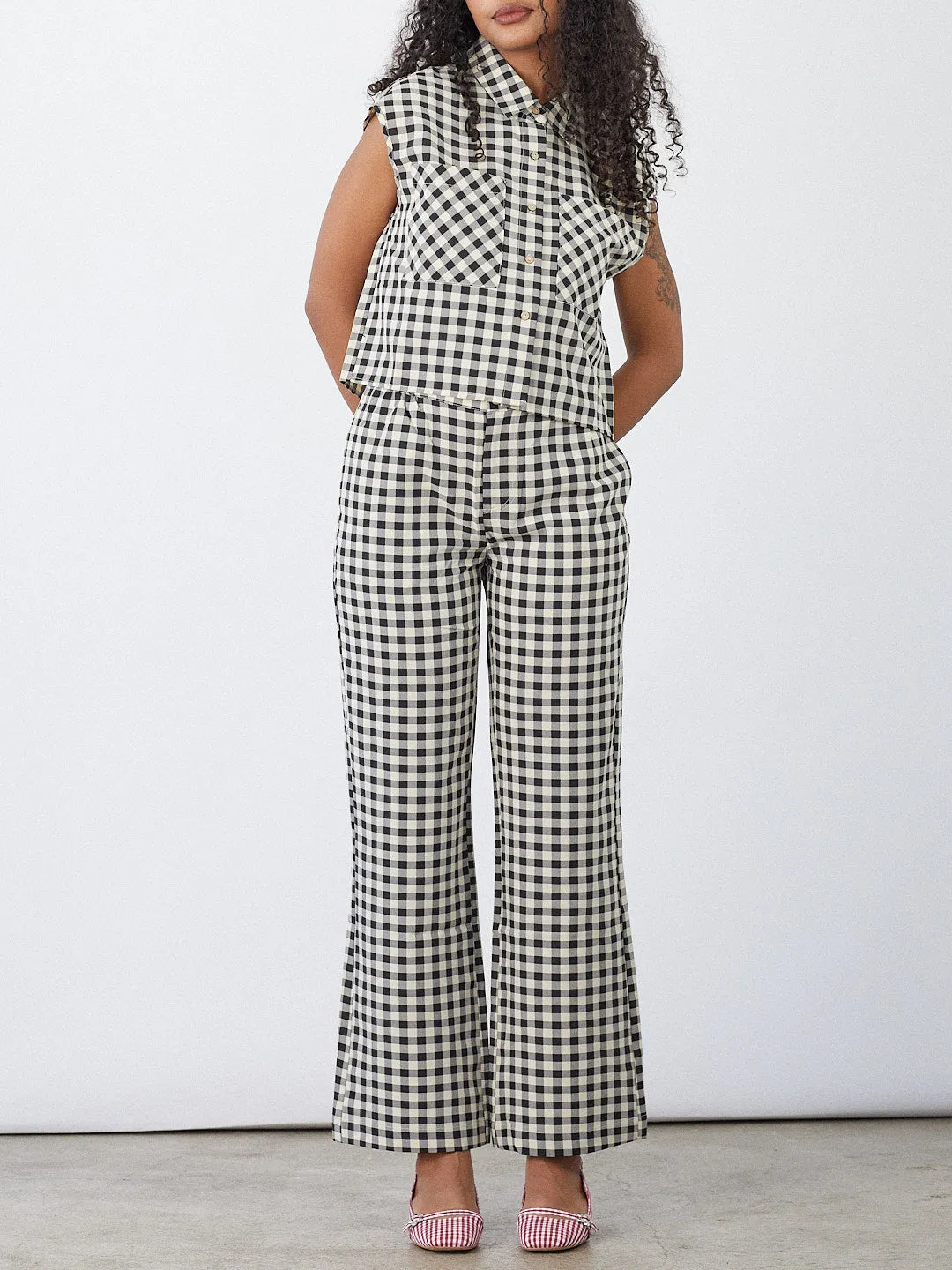 Estelle Button Down - Black Gingham sold by Lisa Says Gah product image thumbnail 5