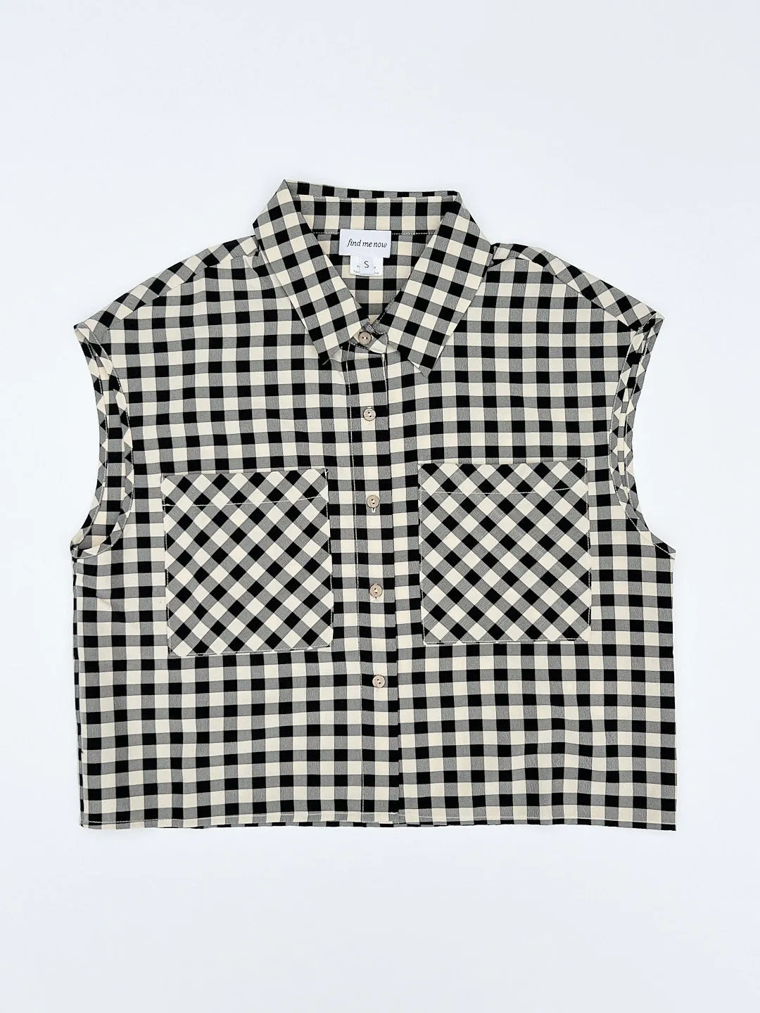 Estelle Button Down - Black Gingham sold by Lisa Says Gah product image thumbnail 3