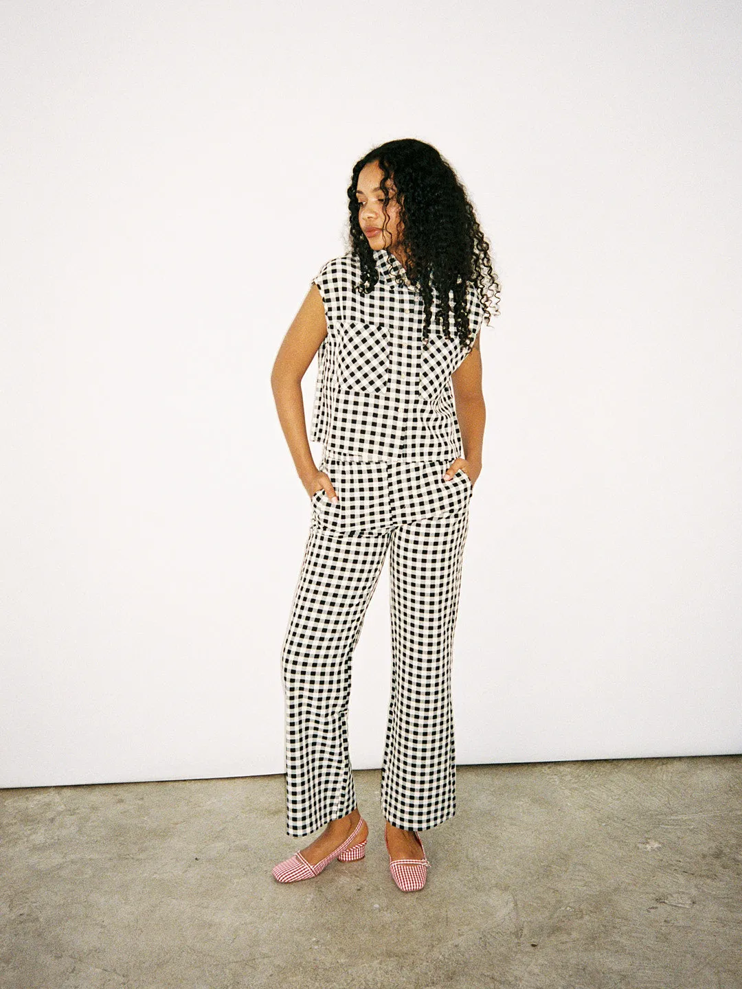 Estelle Button Down - Black Gingham sold by Lisa Says Gah product image thumbnail 2