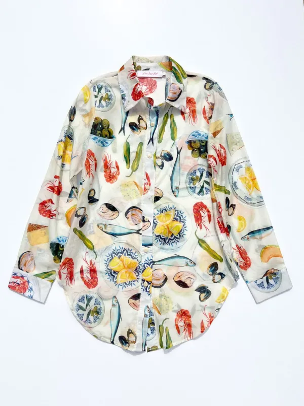 Tessa Button Down - Tapas Ivory sold by Lisa Says Gah