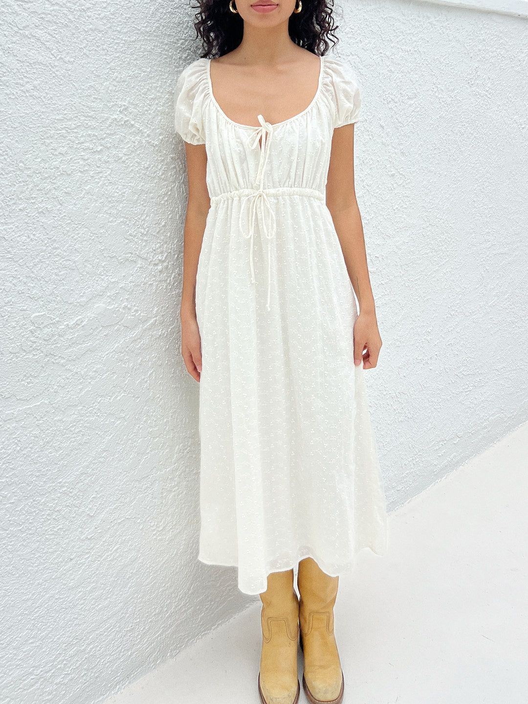 Lux Dress - Milk Eyelet sold by Lisa Says Gah