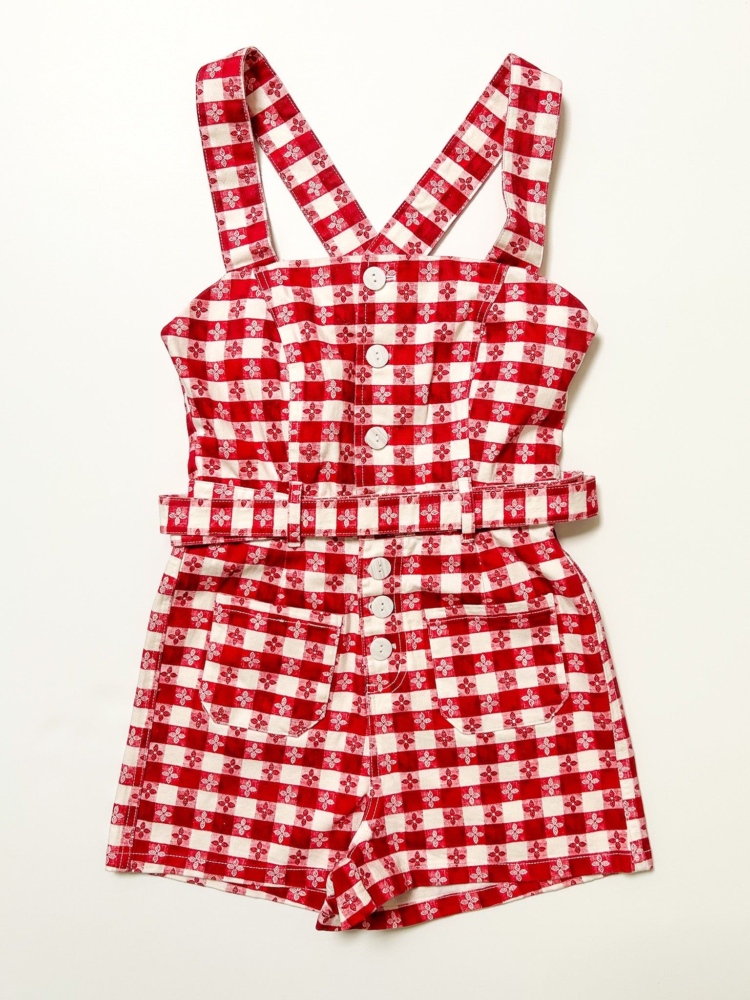 Daisy Romper - Red Tablecloth sold by Lisa Says Gah product image thumbnail 2