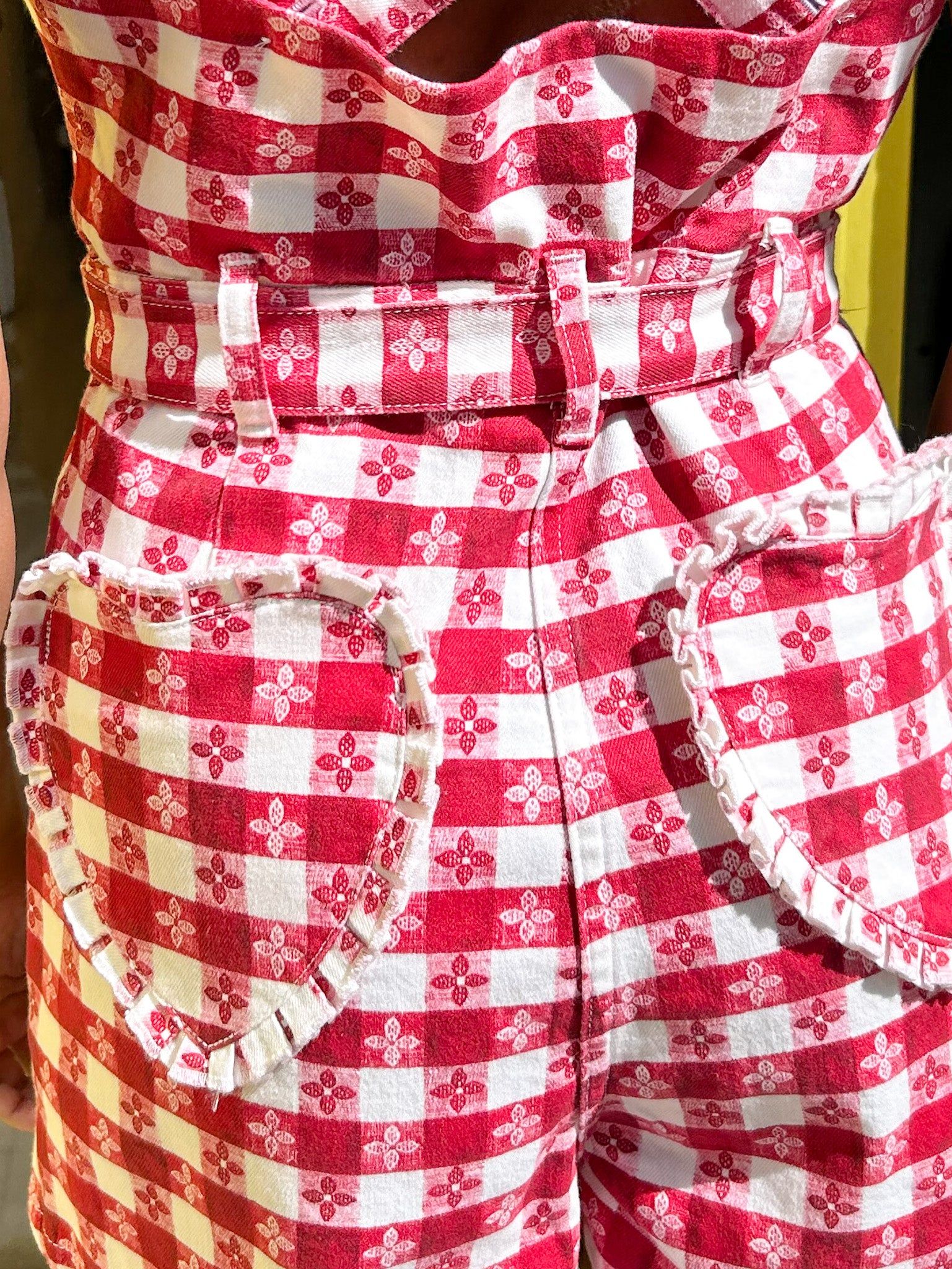 Daisy Romper - Red Tablecloth sold by Lisa Says Gah product image thumbnail 3