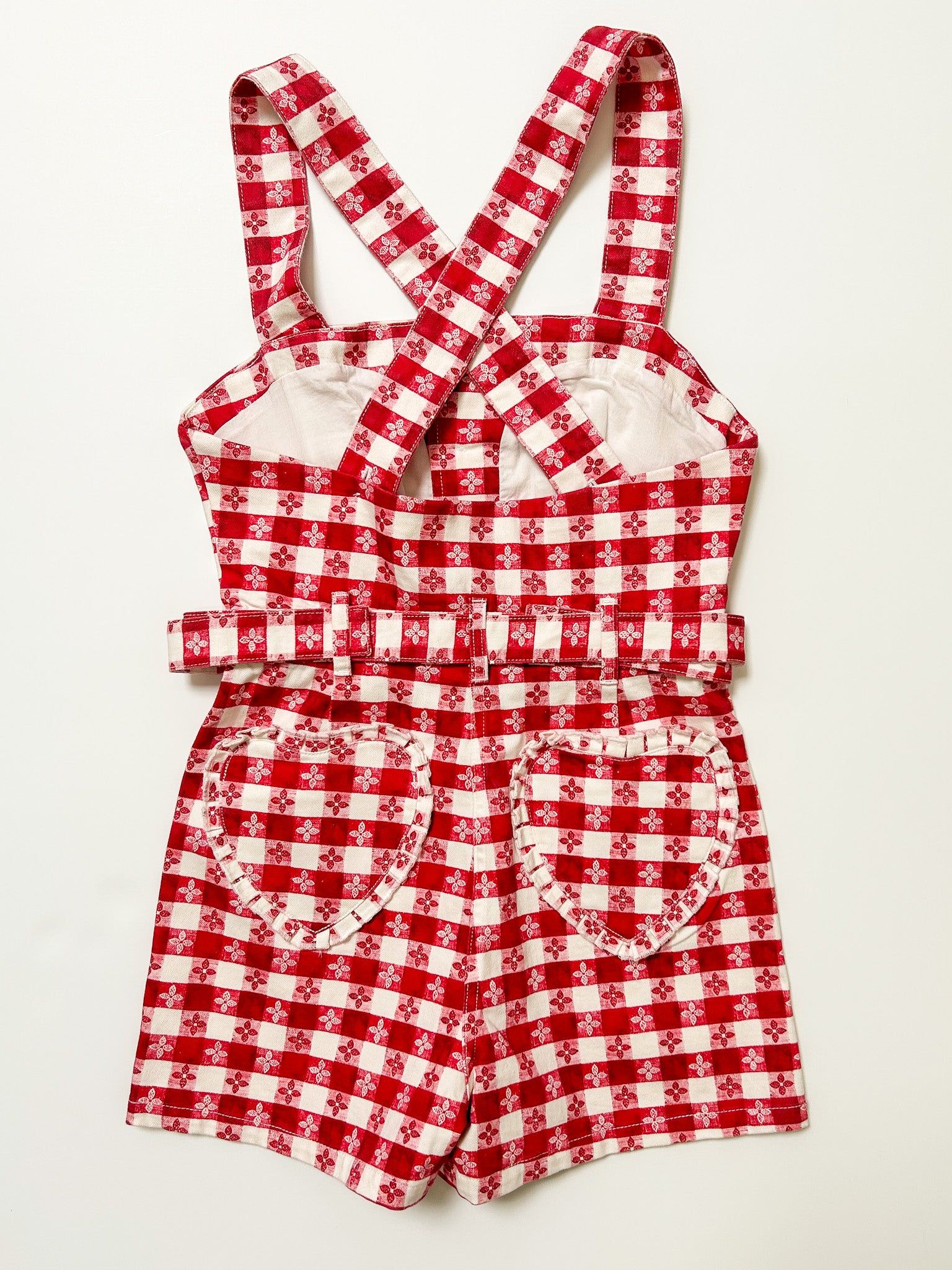 Daisy Romper - Red Tablecloth sold by Lisa Says Gah product image thumbnail 4