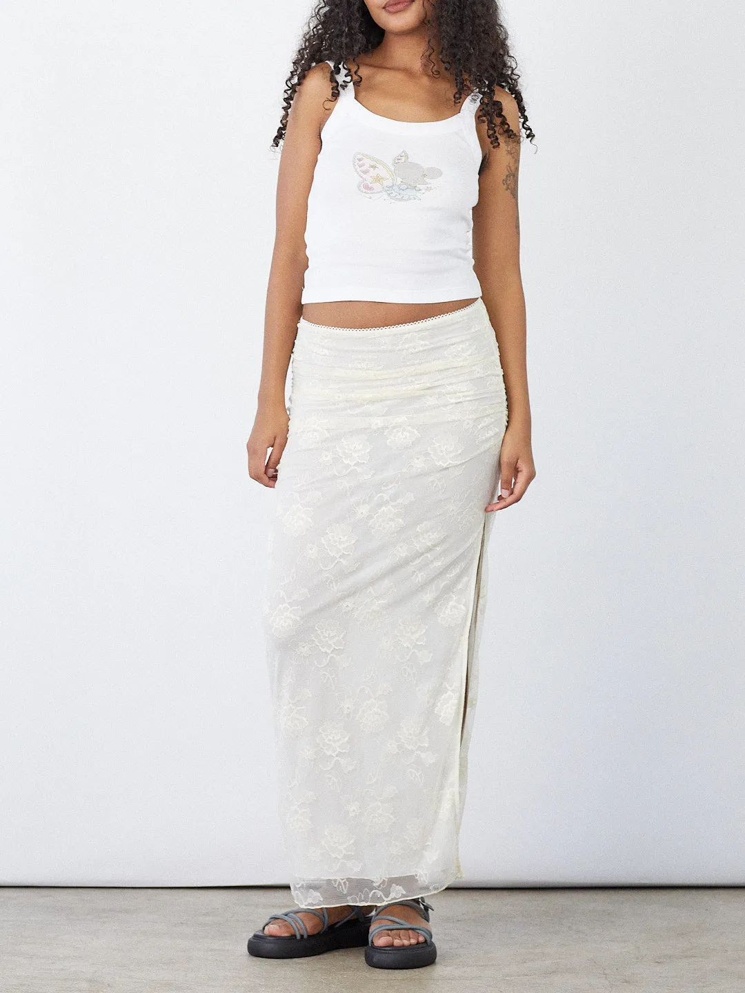 Dulce Skirt - Ivory sold by Lisa Says Gah product image thumbnail 5