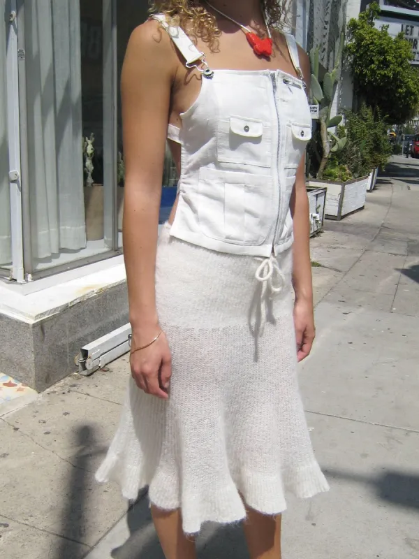 Fuzzy Skirt - Cream sold by Lisa Says Gah