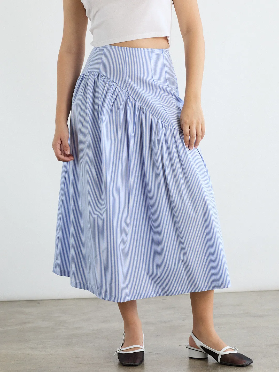Maeve Midi Skirt - Blue Stripe sold by Lisa Says Gah product image thumbnail 5