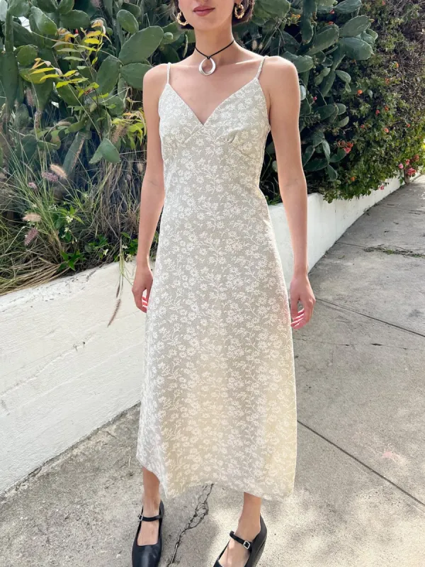 Christy Slip Dress - Daisy Jacquard Mint sold by Lisa Says Gah
