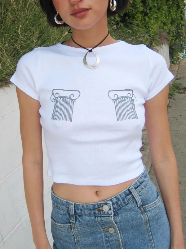 Alex Tee - White/Colonna sold by Lisa Says Gah