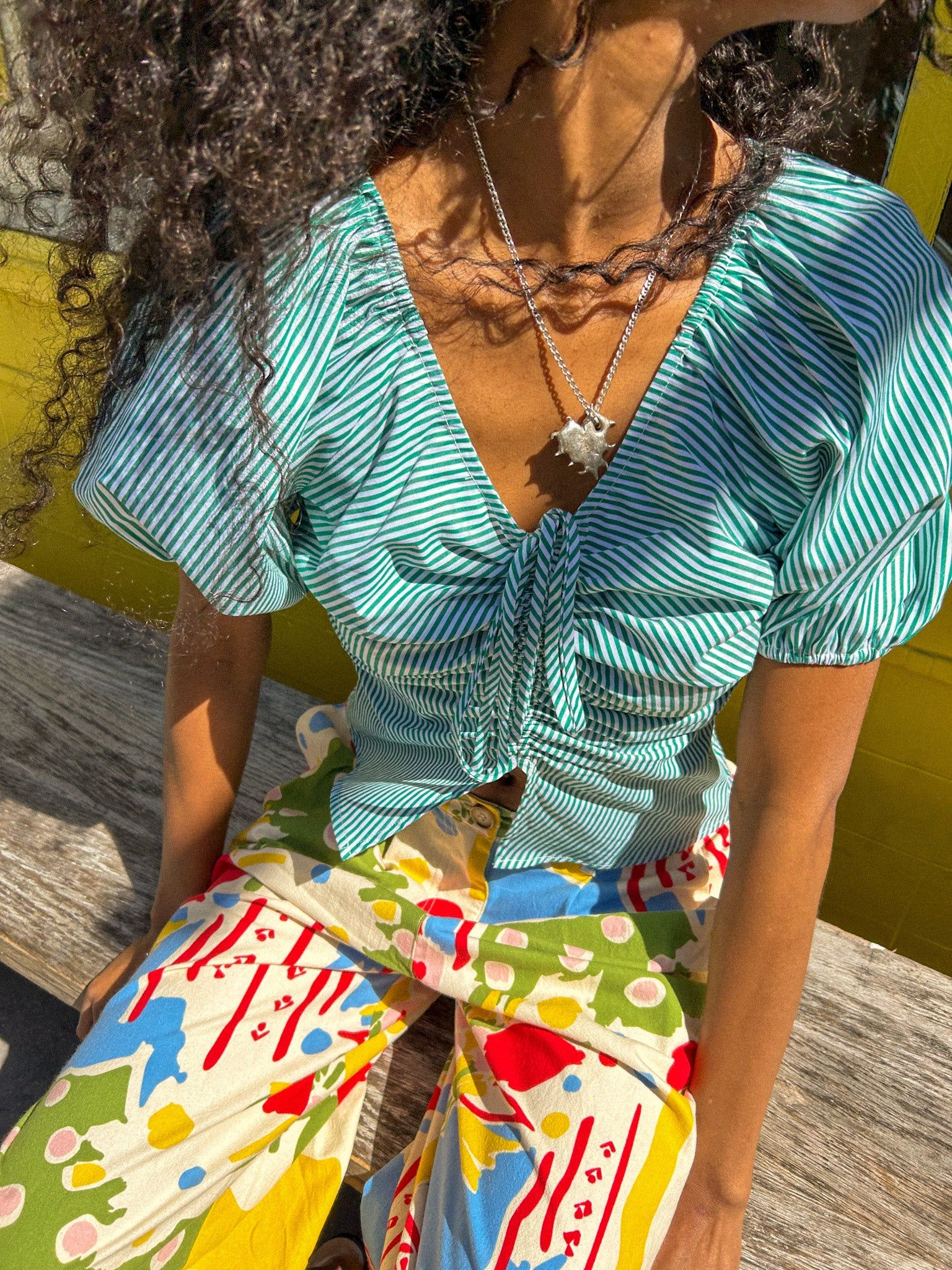 Margaret Top - Leaf Stripe sold by Lisa Says Gah product image thumbnail 4