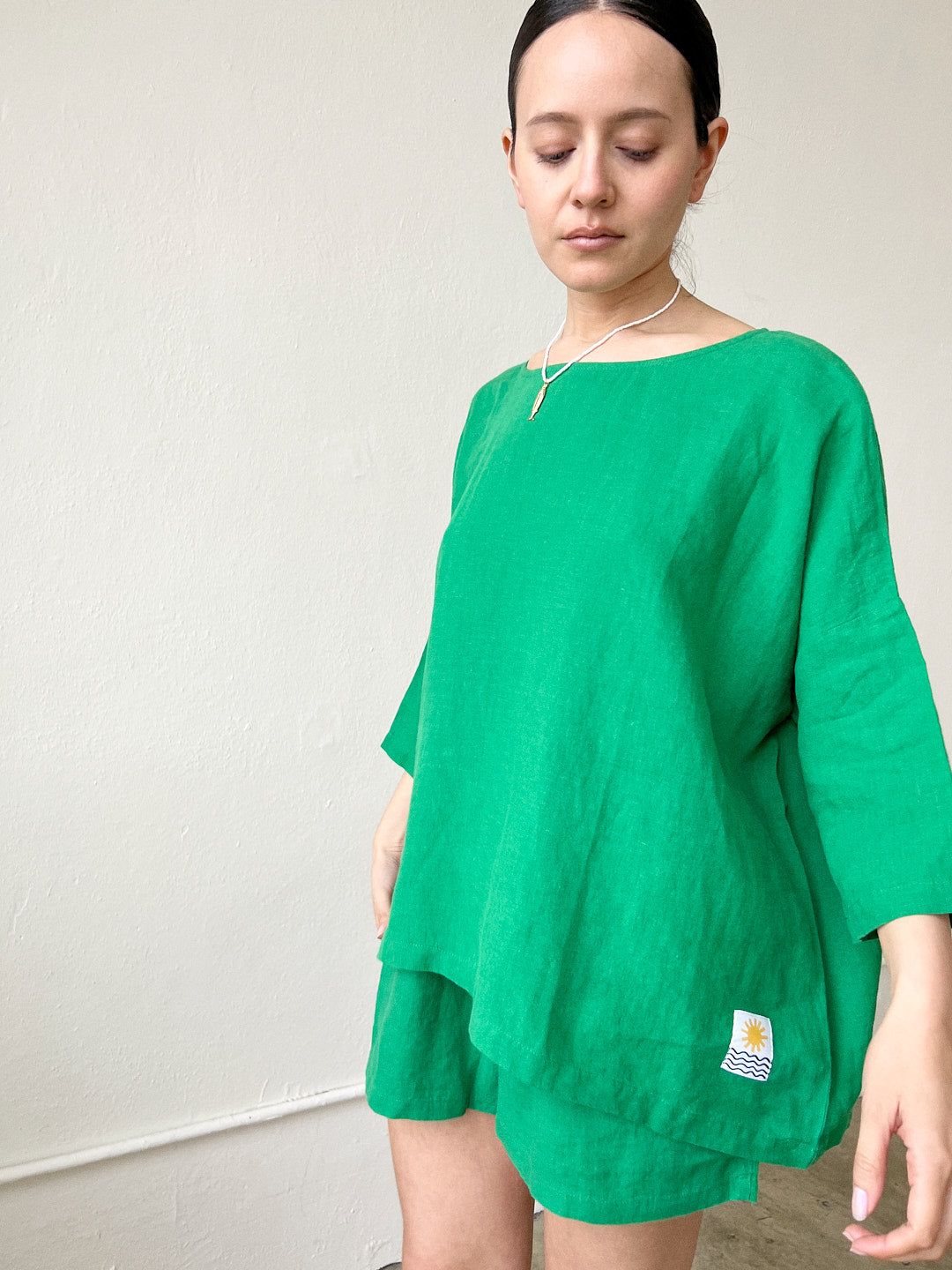Basic Linen Top - Grass sold by Lisa Says Gah product image thumbnail 4