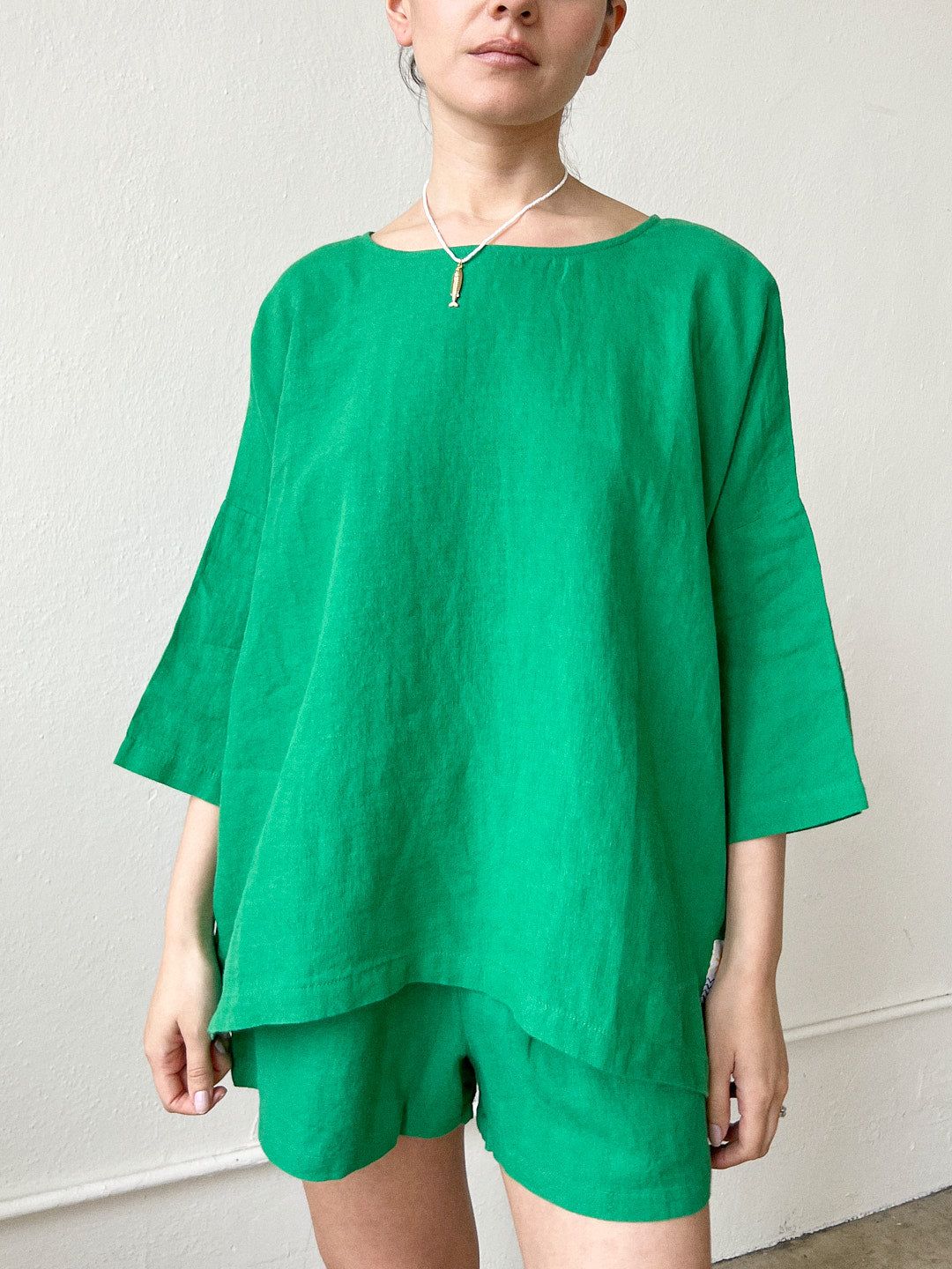Basic Linen Top - Grass sold by Lisa Says Gah product image thumbnail 6
