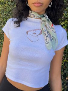 Alex Tee - White/Portrait sold by Lisa Says Gah