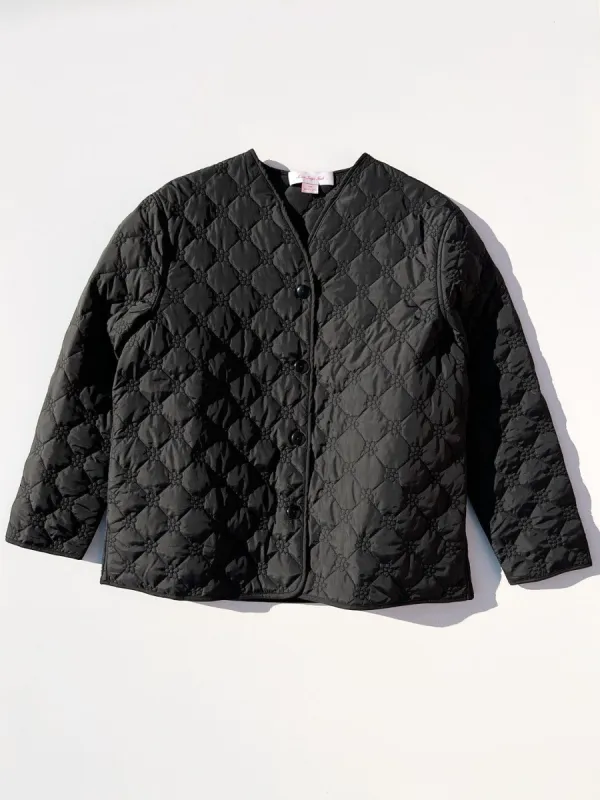 Phoebe Jacket - Black Floral Quilt sold by Lisa Says Gah