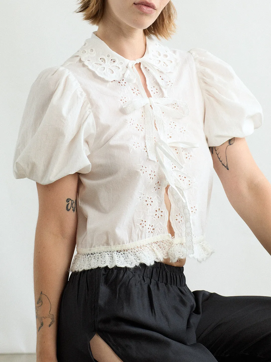 Goat Eyelet Blouse - White sold by Lisa Says Gah product image thumbnail 5